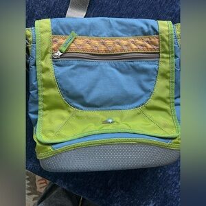 Vibrant Blue and Green Crossbody Bag
